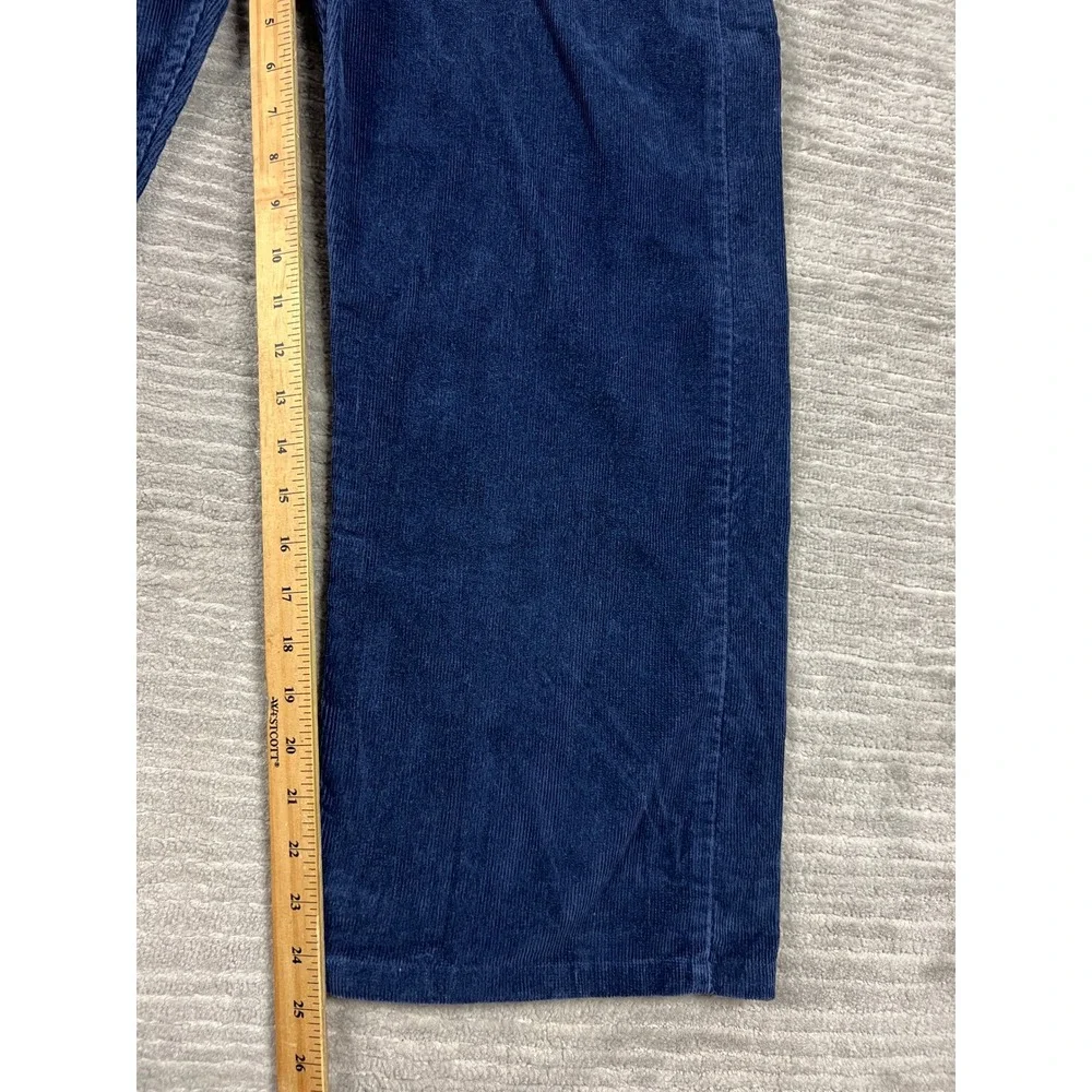 Levi's Corduroy Pants Men W34 L30 Navy Blue 569 Loose Straight Relaxed Fit Cords